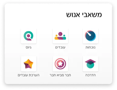 אייקונים המייצגים פונקציות או תכונות שונות