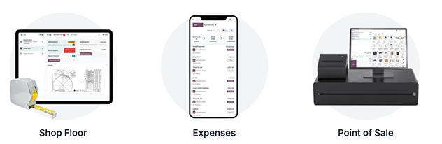 מכשירים אלקטרוניים שונים מוצגים