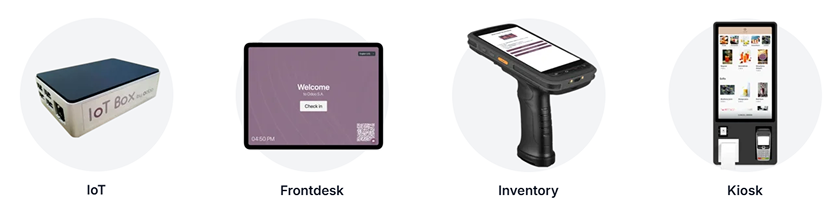 מכשירים אלקטרוניים שונים מוצגים